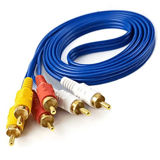 10 Cabos 3 Rca X 3 Rca reforçado Áudio Vídeo 1,5m Dvd Player Video Game