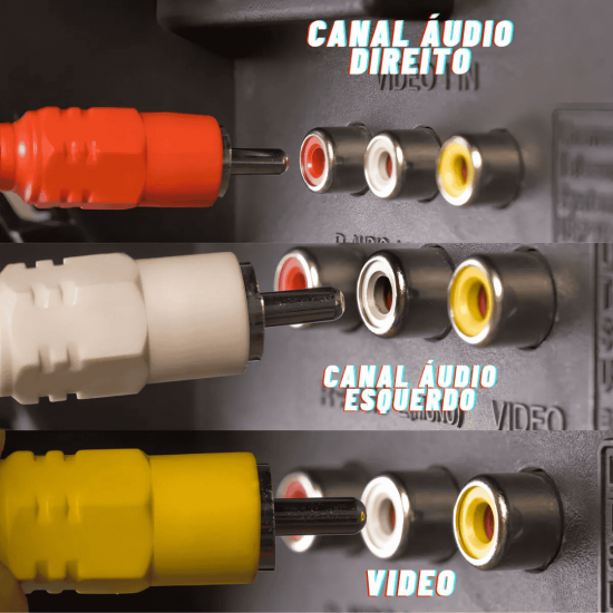 10 Cabos 3 Rca X 3 Rca reforçado Áudio Vídeo 1,5m Dvd Player Video Game