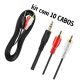 10 Cabos Auxiliar P2 Macho X Rca Macho Audio 1,5m P/ Som / Tv / Home Theater Audio Video