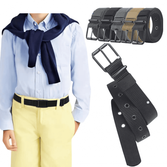 10 Cintos de lona infantil simples de nylon calças de cowboy