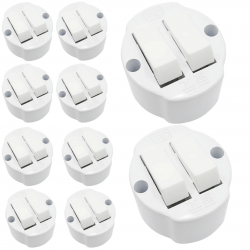 10 Interruptores Com 2 Teclas De Sobrepor redondo