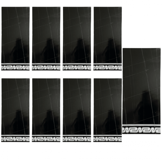 10 PCS Placas Adesivas Mármore preto Parede Autocolante 3D Porcelanato 40 cm x 90 cm Cobrindo 3.6m²