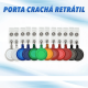 10 peças Porta Crachá Retrátil Roller Clip