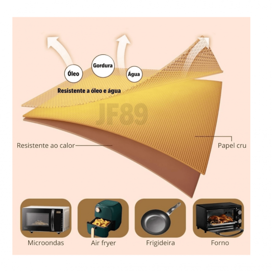 Forma de airfryer descartavel antiaderente de papel cozinha quadrado fritadeira cozimento protetor forro tapete