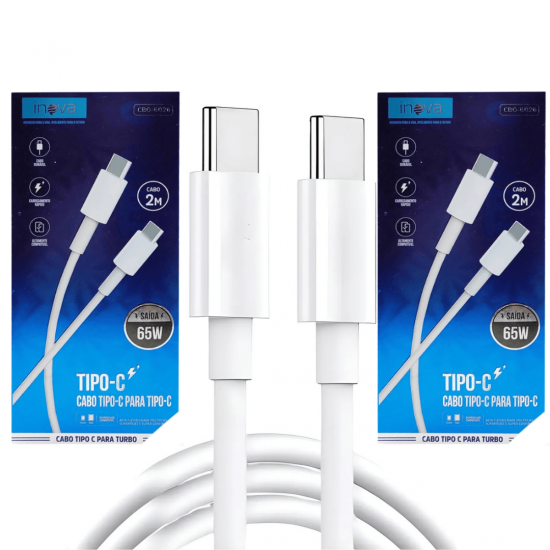 2 Cabos USB C para USB C  2 Metros Turbo Cabo Super Rápido Tipo C para Tipo C