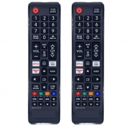 2 Controle Remoto compatível com TV LED Samsung Smart QE43Q67TA, UA50TU8000