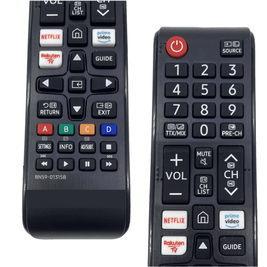 2 Controle Remoto compatível com TV LED Samsung Smart QE43Q67TA, UA50TU8000