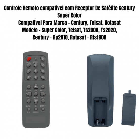 2 Controle Remoto Receptor Century Super Color