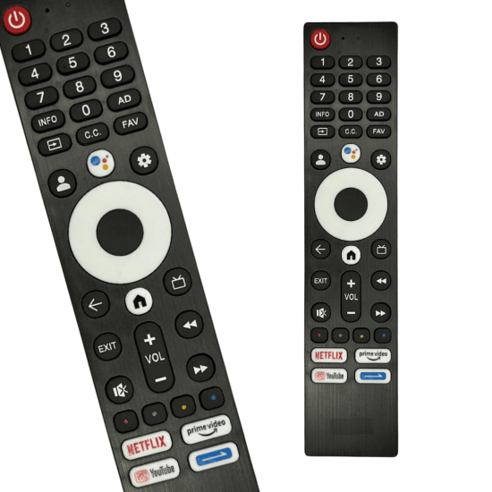 2 Controles Remoto Compatível Tv Philco Britania Ptv65g3bgtssbl PTV50G2SGTSSBL Tv Smart 4k S/ Voz