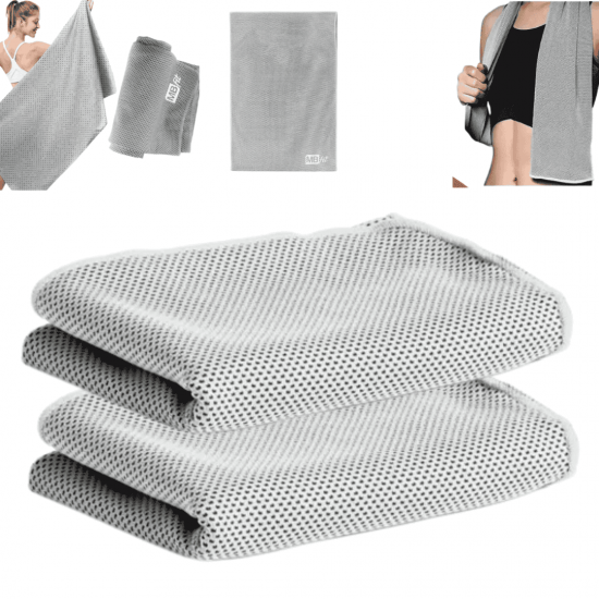 2 Toalhas Microfibra Grande Secagem Rápida Gelada Fit Esporte Academia Alta Absorção