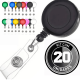 20 peças Porta Crachá Retrátil Roller Clip