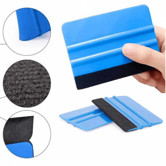 3 Espátulas Com Feltro Anti Risco Para Envelopamento De Adesivo