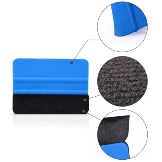 3 Espátulas Com Feltro Anti Risco Para Envelopamento De Adesivo