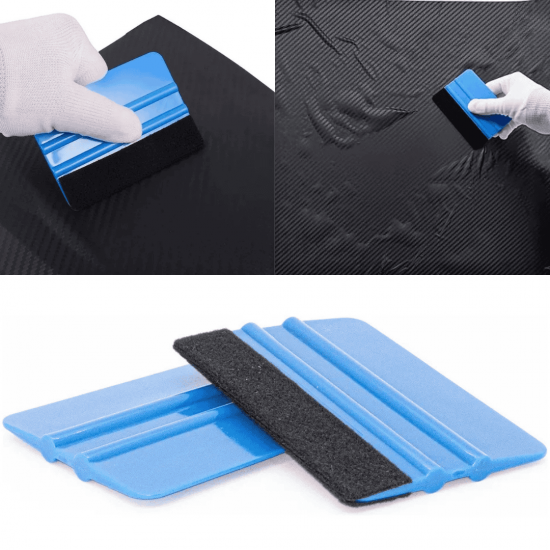 3 Espátulas Com Feltro Anti Risco Para Envelopamento De Adesivo