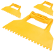 3 Espatulas de plastico com dente aplicação precisa de cola, argamassa, massa corrida 23cm