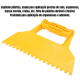 3 Espatulas de plastico com dente aplicação precisa de cola, argamassa, massa corrida 23cm
