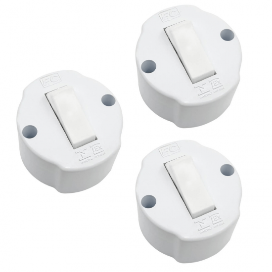 3 Interruptor Com 1 Uma Tecla De Sobrepor redondo