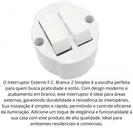 3 Interruptores Com 2 Teclas De Sobrepor redondo