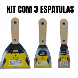 3 peças Espátulas de Pedreiro, Massas e Gessos