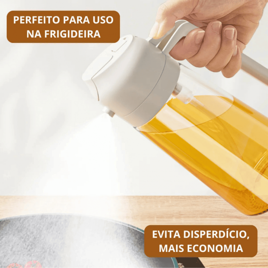 3 Porta Azeite de Vidro Azeiteiro Galheteiro 2 em 1 Spray Pulverizador