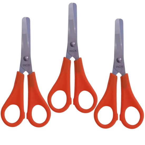 3 Tesouras Escolar Sem Ponta