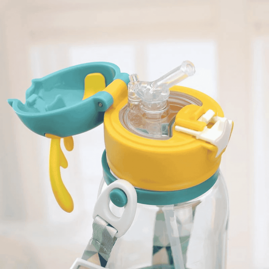 Garrafa copo De Alce Água Infantil Criança Portátil Com Canudo Desenho Fantasia Para Meninas Meninos