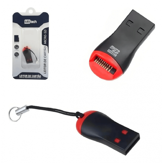 Adaptador Mini Leitor De Cartão De Memoria Micro Sd Usb 2.0 T