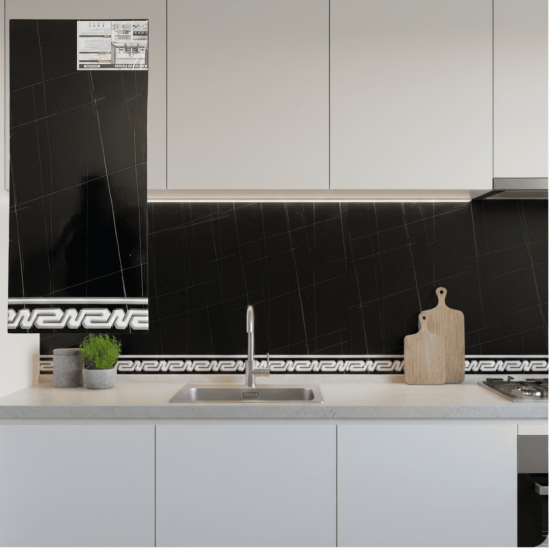 Placas Adesivas Mármore Parede Autocolante 3D Porcelanato 40 cm x 90 cm