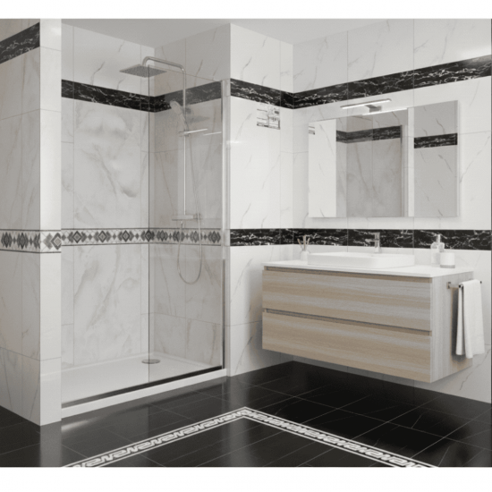 Placas Adesivas Mármore Parede Autocolante 3D Porcelanato 40 cm x 90 cm