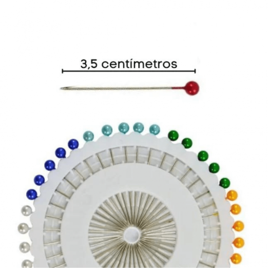 Alfinete de costura colorido com 480 pinos