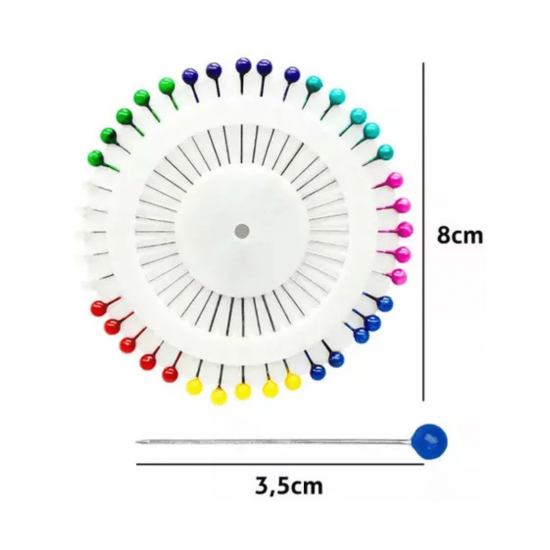Alfinete de costura colorido com 4800 pinos