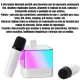 Alto-falante Bluetooth Karaoke com Microfone Luzes LED Alto-falante de alta fidelidade recarregável