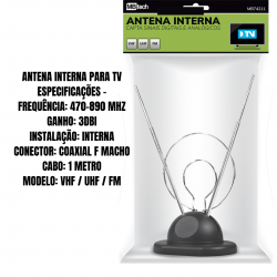 Antena interna digital tv hdtv dtv