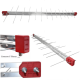 Antena Tv Digital 4K Externa Log 28 Elementos Uhf Digital Hdtv