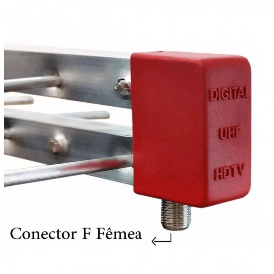 Antena Tv Digital 4K Externa Log 28 Elementos Uhf Digital Hdtv