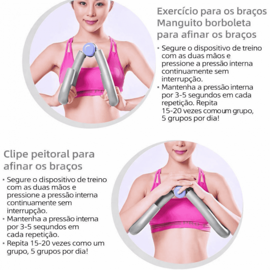 Aparelho Adutora De Membros Borboleta Fitness Exercitador Treino Em Casa Braço Coxas Glúteos