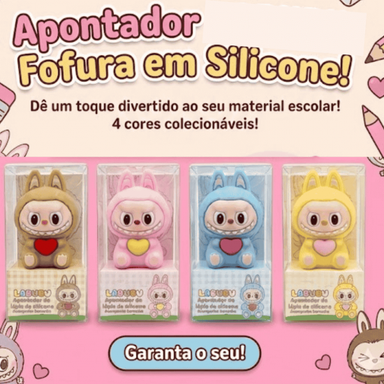 Kit com 24 Apontador Fofo e Divertido Formato Criativo / unicornio  / bichinho sorridente