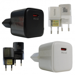 Carregador Turbo 30w Usb-c Compacto Última Geração Universal Basike