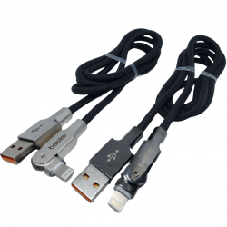 Cabo USB de Carregamento de 180 Graus LIGHTNING Super Rápido iphone Turbo