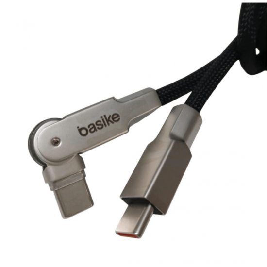 Cabo de Carregamento de 180 Graus Tipo C  Super Rápido iphone android 65w Basike