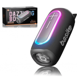 BA-RAD020 RADIO FM, COM REPRODUTOR DE SOM 10W*2, MINI CAIXA DE SOM INTEGRADA E LUZ LED RGB, MARCA BASIKE.
