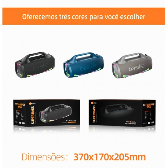 BA-RAD035 RADIO FM, COM REPRODUTOR DE SOM, 6W*2, MINI CAIXA DE SOM INTEGRADA, BLUETOOTH, MARCA BASIKE.