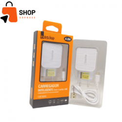 Carregador v8 android celular 2 entradas usb fonte tomada turbo rápida