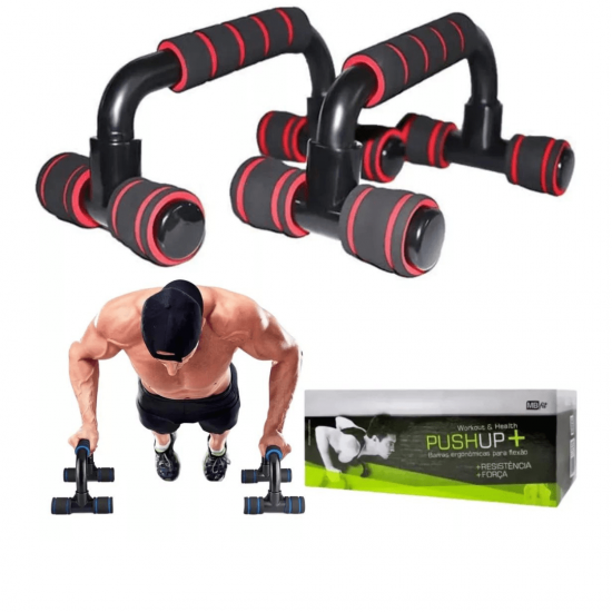 Barra De Flexão Apoio Força Portátil De Chão De Peito Taf Braço Suporte Academia Fixo Push Up Fitness