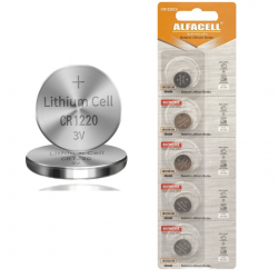 BATERIA CR1220 cartela com 5 unidades 3v ALCALINA