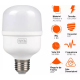 Kit 6 lâmpadas led super bulbo alta potência 30w black + decker