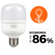 Kit 6 lâmpadas led super bulbo alta potência 30w black + decker