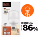 Kit 6 lâmpadas led super bulbo alta potência 40w black + decker