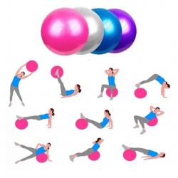 Bola de Ginástica Suíça Yoga Pilates 65cm Bola de Pilates Inflável Anti Estouro Odin Fit