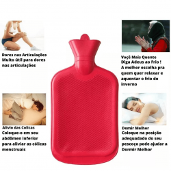 BOLSA DE BORRACHA TERMICA, COMPRESSA DE AGUA QUENTE OU FRIA - REF: FL2202